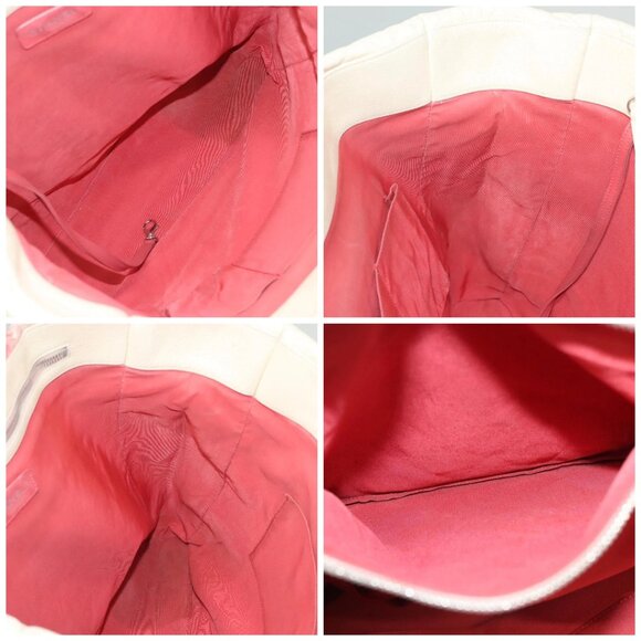 CHANEL Chain Matelasse Hand Bag Grained Calf Skin 2way White Silver CC Auth ... - Picture 16 of 16